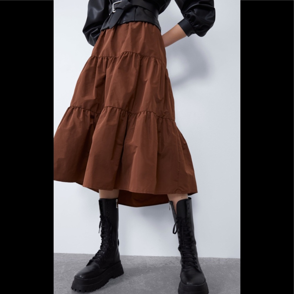 ZARA Taffetta voluminous skirt